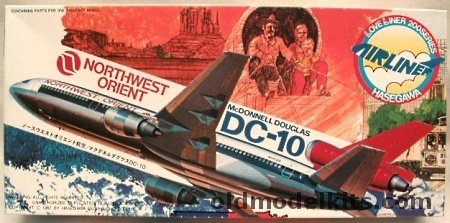 Hasegawa 1/200 McDonnell Douglas DC-10  With United Decals by 200AD - Plus Northwest Orient Airlines, LC4 plastic model kit